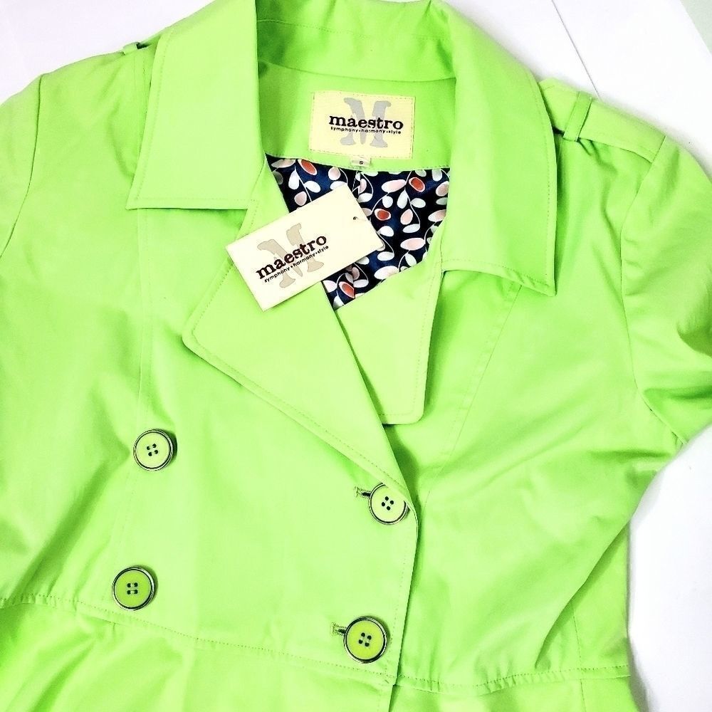 Maestro Lime Green Swing Coat